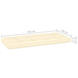 Panca da Giardino e Cuscini Crema 179cm Legno Pino Impregnato