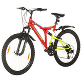 Mountain Bike 21 Speed 26" Ruote 49 cm Rosso