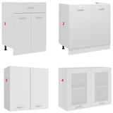 Set Armadi da Cucina 4 pz Bianco in Truciolato