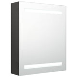 Armadietto Bagno con Specchio e LED Antracite 50x14x60 cm