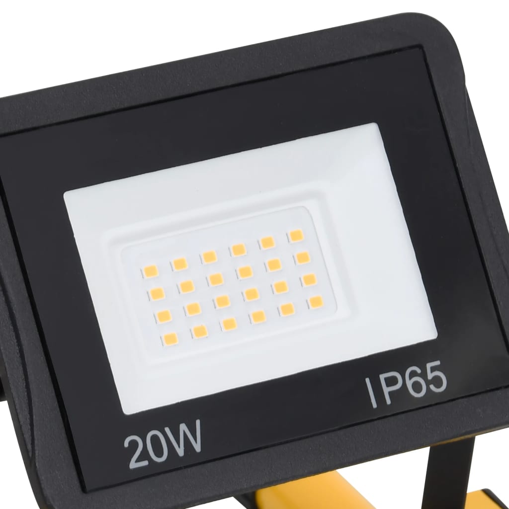 Faretto a LED con Maniglia 2x20 W Bianco Caldo