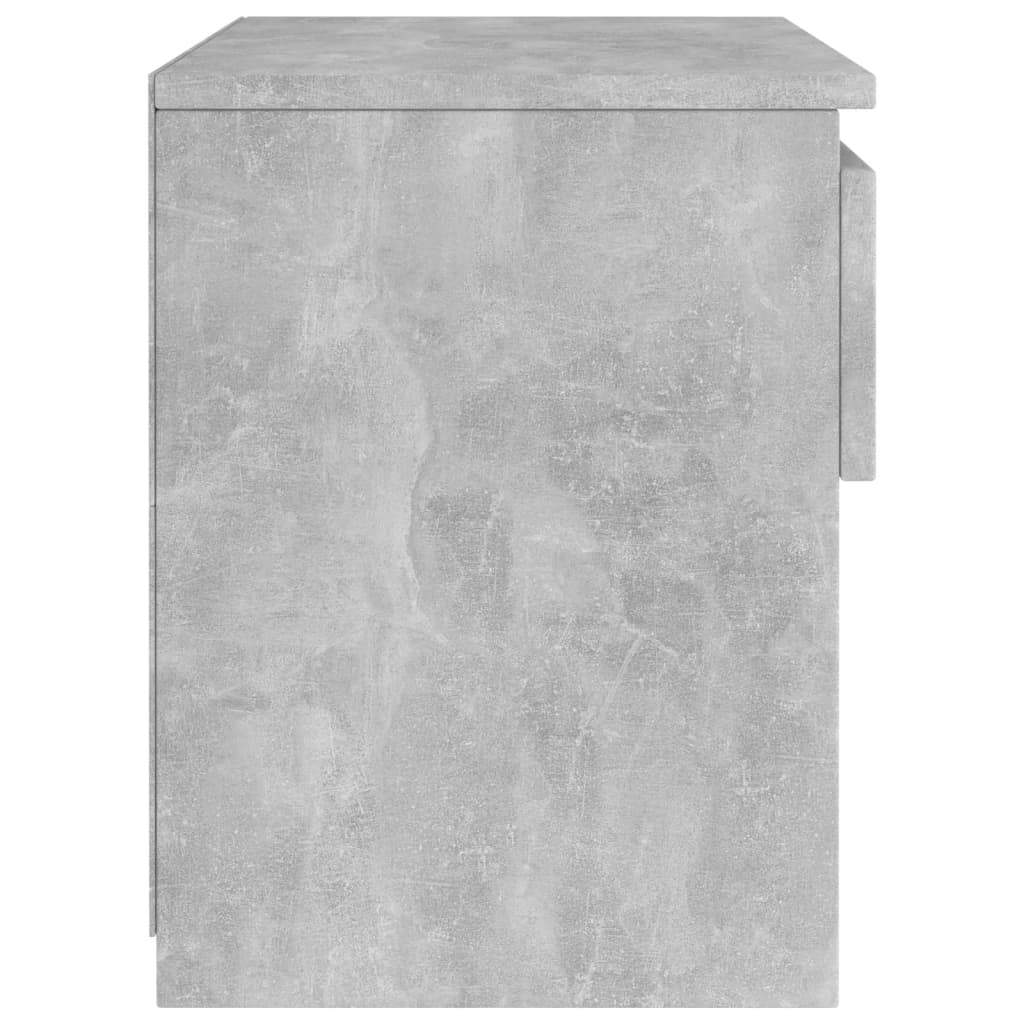 Comodino Grigio Cemento 40x30x39 cm in Legno Multistrato