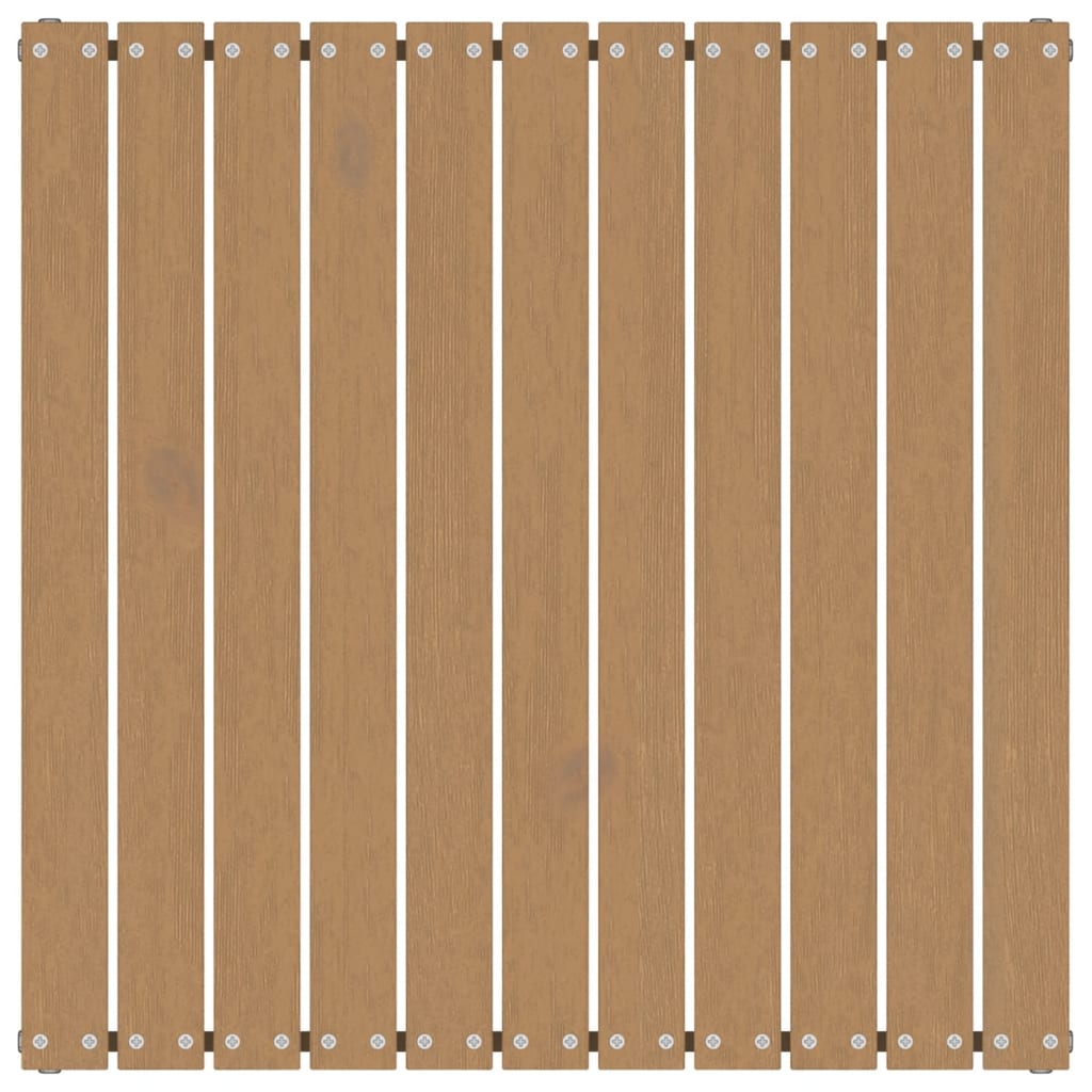 Poggiapiedi da Giardino 70x70x30 cm Miele in Legno di Pino