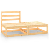 Set Salotto da Giardino 2 pz in Legno Massello di Pino