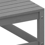 Set Divani da Giardino 3 pz Grigio in Legno Massello di Pino