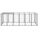 Gabbia per Cani Nera 330x110x110 cm in Acciaio