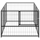 Gabbia per Cani Nera 200x100x70 cm in Acciaio