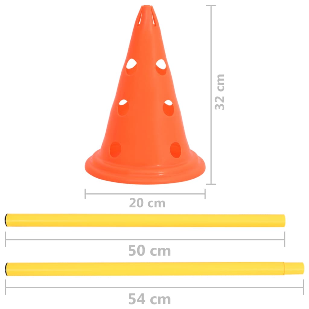 Set di Ostacoli per Cani Arancione e Giallo