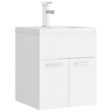 Mobile Bagno con Lavabo Integrato Bianco in Legno Multistrato