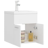 Mobile Bagno con Lavabo Integrato Bianco in Legno Multistrato