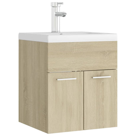 Mobile con Lavabo Integrato Rovere Sonoma in Legno Multistrato