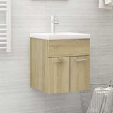 Mobile con Lavabo Integrato Rovere Sonoma in Legno Multistrato