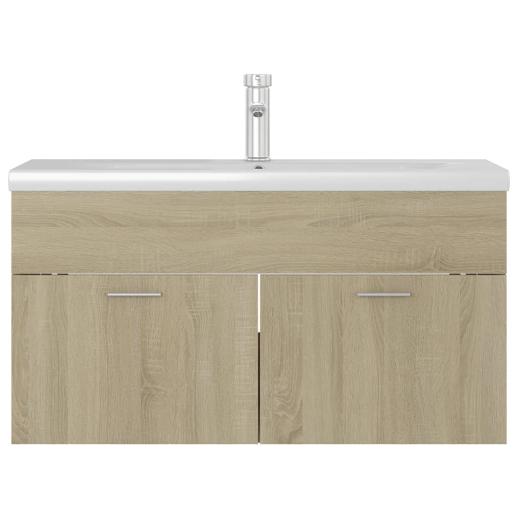 Mobile con Lavabo Integrato Rovere Sonoma in Legno Multistrato