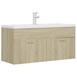 Mobile con Lavabo Integrato Rovere Sonoma in Legno Multistrato