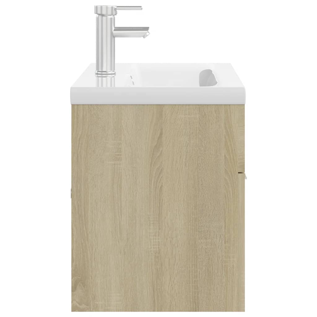 Mobile con Lavabo Integrato Rovere Sonoma in Legno Multistrato