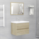 Mobile con Lavabo Integrato Rovere Sonoma in Legno Multistrato