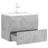 Mobile con Lavabo Integrato Grigio Cemento in Legno Multistrato