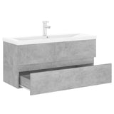 Mobile con Lavabo Integrato Grigio Cemento in Legno Multistrato