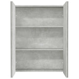 Armadietto a Specchio per Bagno 60x15x75 cm MDF Grigio Cemento