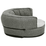 Materasso Ergonomico per Cani 75x53 cm Pile Effetto Lino Grigio