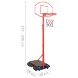 Set da Basket Portatile Regolabile 200-236 cm