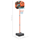 Set Gioco da Basket Portatile Regolabile 109-141 cm