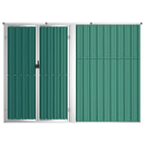 Capanno per Attrezzi Verde 225x89x161 cm in Acciaio Zincato