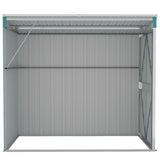 Capanno Giardino a Parete Verde 118x194x178 cm Acciaio Zincato