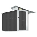 Capanno da Giardino Antracite 270x130x208,5 cm Acciaio Zincato