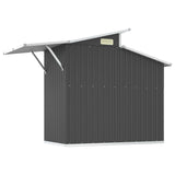Capanno da Giardino Antracite 270x130x208,5 cm Acciaio Zincato