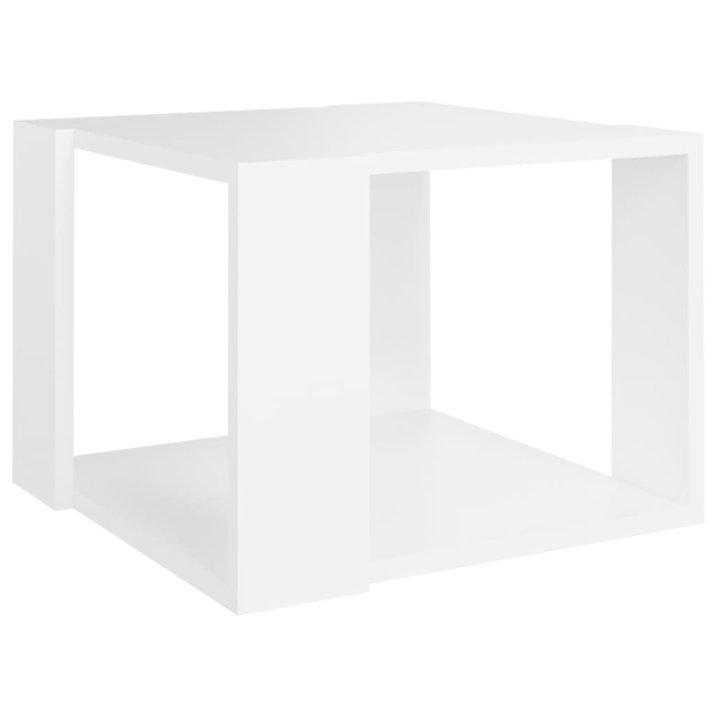 Tavolino da Salotto Bianco 40x40x30 cm in Legno Multistrato