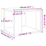 Tavolino da Salotto Rovere Sonoma 40x40x43 cm Legno Multistrato