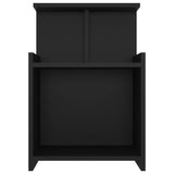 Comodino Nero 40x35x60 cm in Legno Multistrato