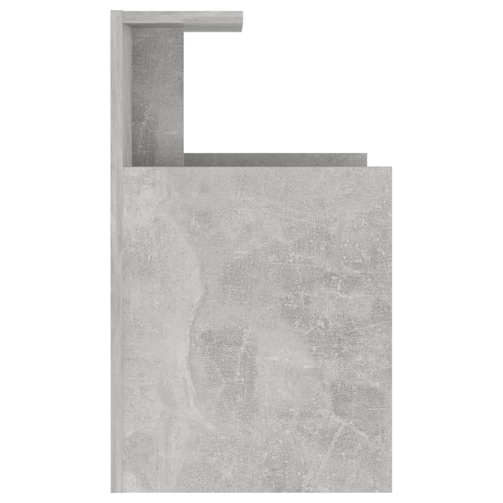 Comodino Grigio Cemento 40x35x60 cm in Legno Multistrato