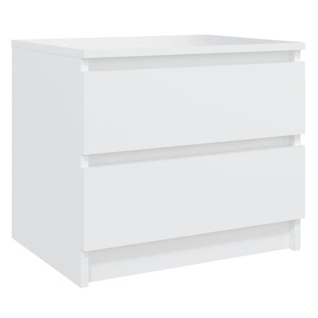 Comodino Bianco 50x39x43,5 cm in Legno Multistrato