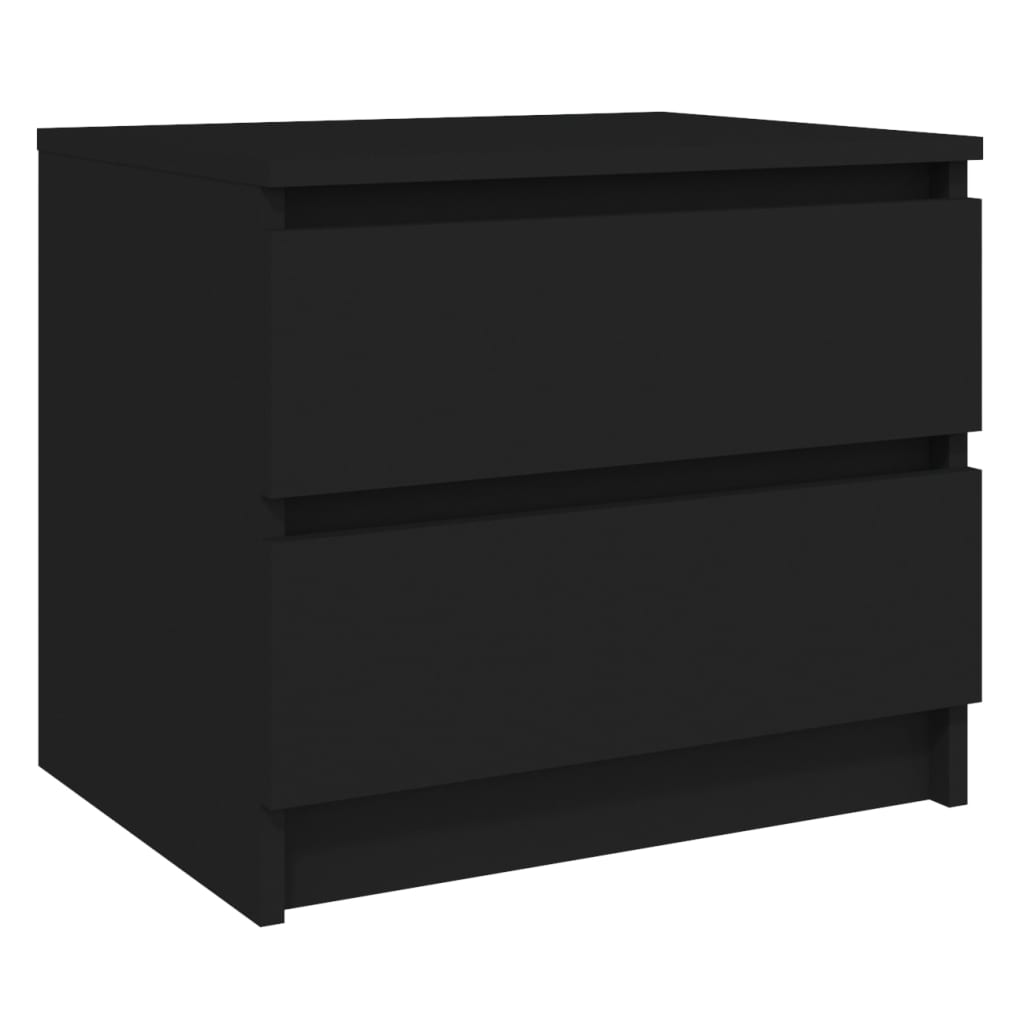 Comodino Nero 50x39x43,5 cm in Legno Multistrato