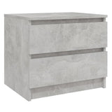 Comodino Grigio Cemento 50x39x43,5 cm in Legno Multistrato