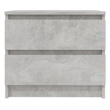 Comodino Grigio Cemento 50x39x43,5 cm in Legno Multistrato