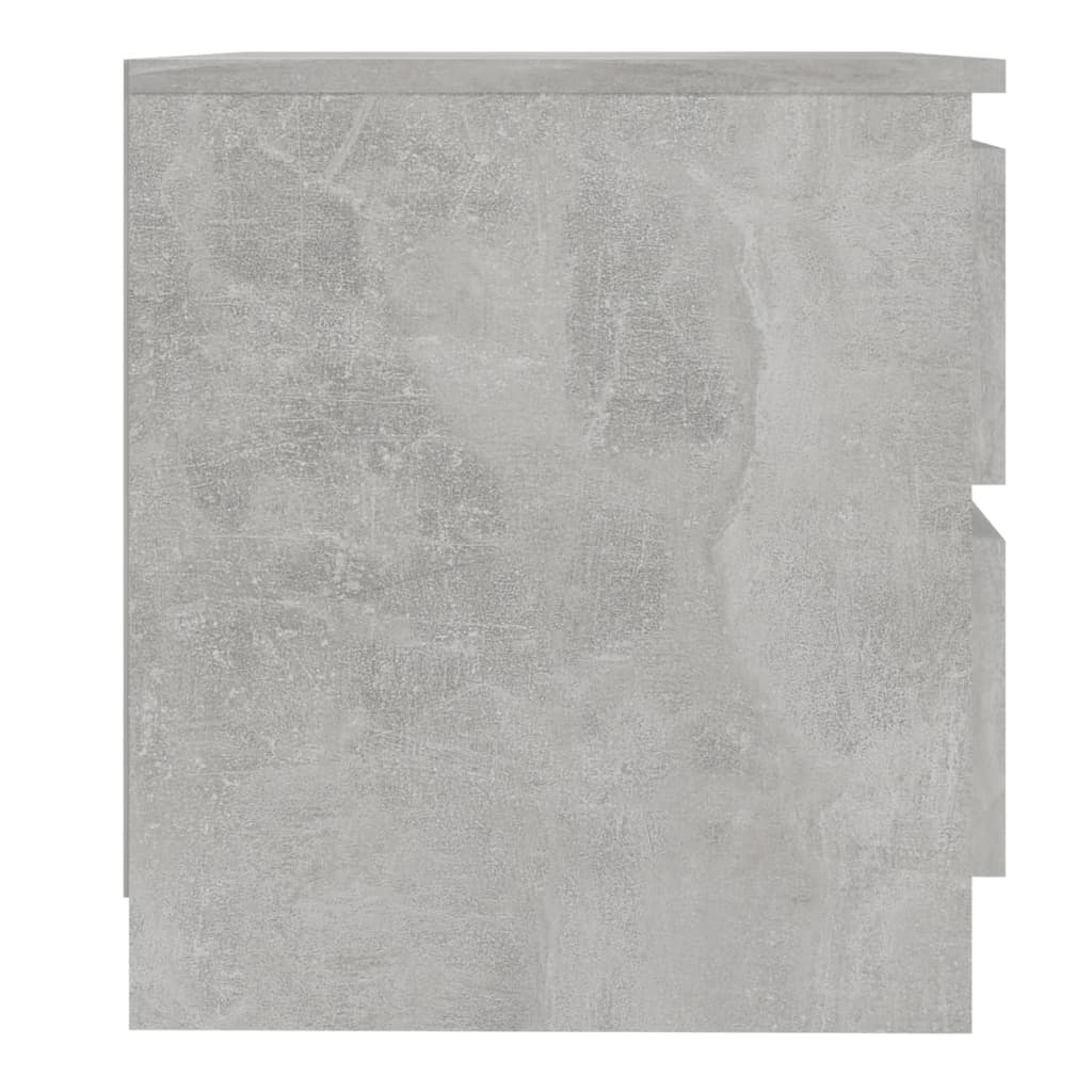 Comodino Grigio Cemento 50x39x43,5 cm in Legno Multistrato