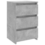 Comodino Grigio Cemento 40x35x62,5 cm in Legno Multistrato