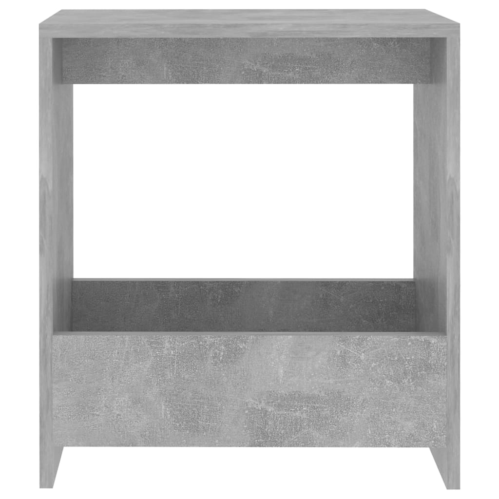 Tavolino Grigio Cemento 50x26x50 cm in Legno Multistrato