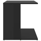 Tavolino Nero Lucido 45x45x48 cm in Legno Multistrato