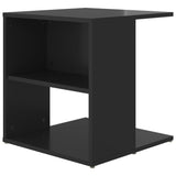 Tavolino Nero Lucido 45x45x48 cm in Legno Multistrato