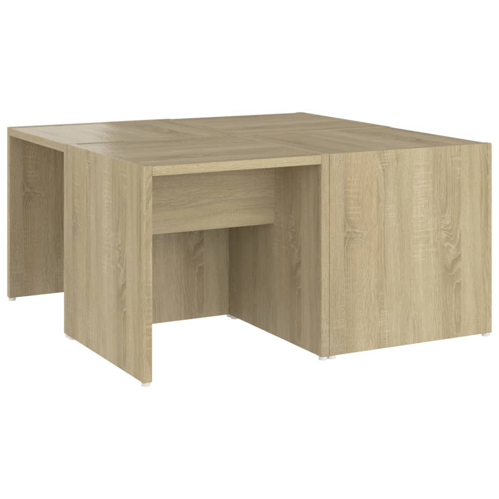 Tavolini Salotto 4pz Rovere Sonoma 33x33x33cm Legno Multistrato