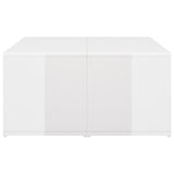 Tavolini da Salotto 4 pz Bianco Lucido 33x33x33 cm Multistrato