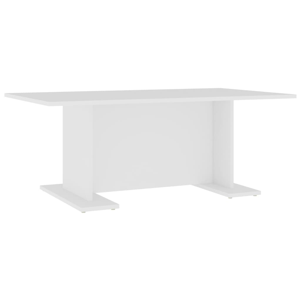 Tavolino da Salotto Bianco 103,5x60x40 cm in Legno Multistrato