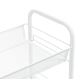 Carrello da Cucina con 3 Ripiani Bianco 46x26x64 cm in Ferro