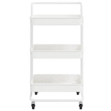 Carrello da Cucina 3 Ripiani Bianco 42x35x85 cm Ferro e ABS