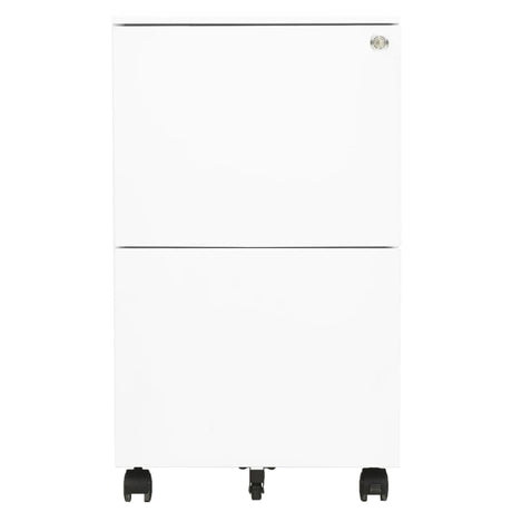 Schedario Mobile Bianco 39x45x67 cm in Acciaio