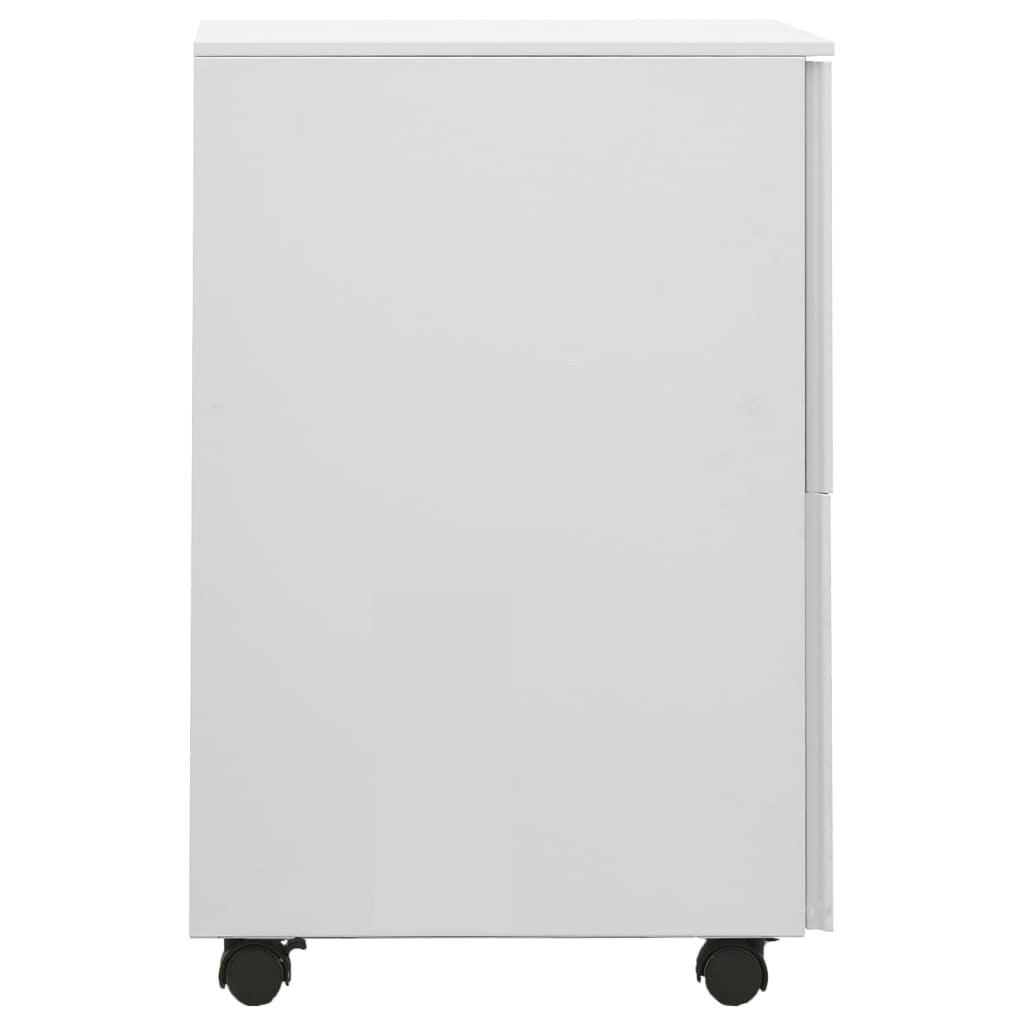 Schedario Mobile Grigio Chiaro 39x45x67 cm in Acciaio